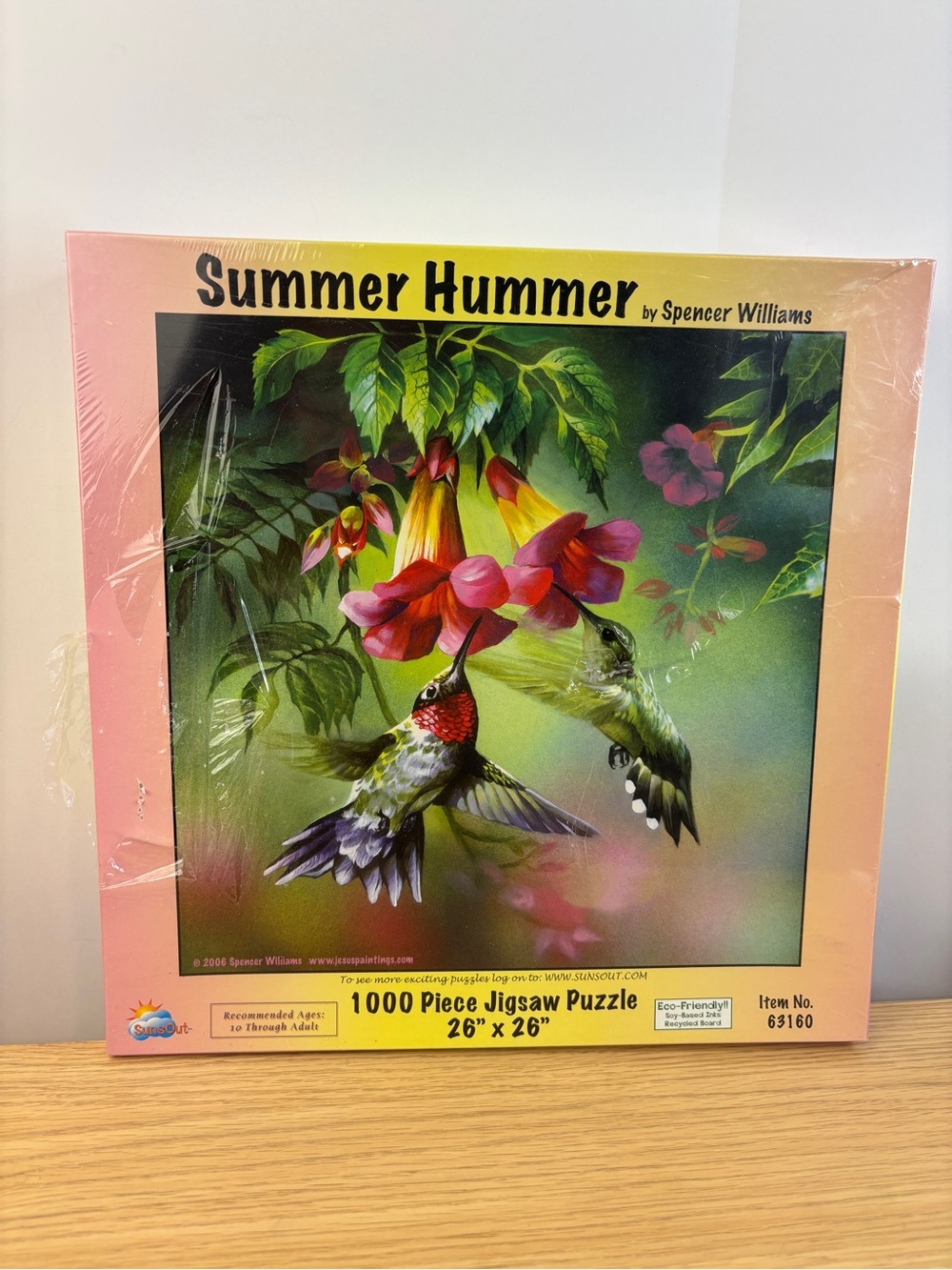 Summer Hummer 1000-Piece Jigsaw Puzzle - Hummingbird/Floral New!!